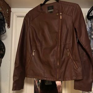 Maroon Moto Jacket